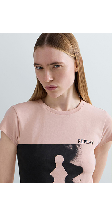 ストレッチコットングラフィックTシャツ 詳細画像